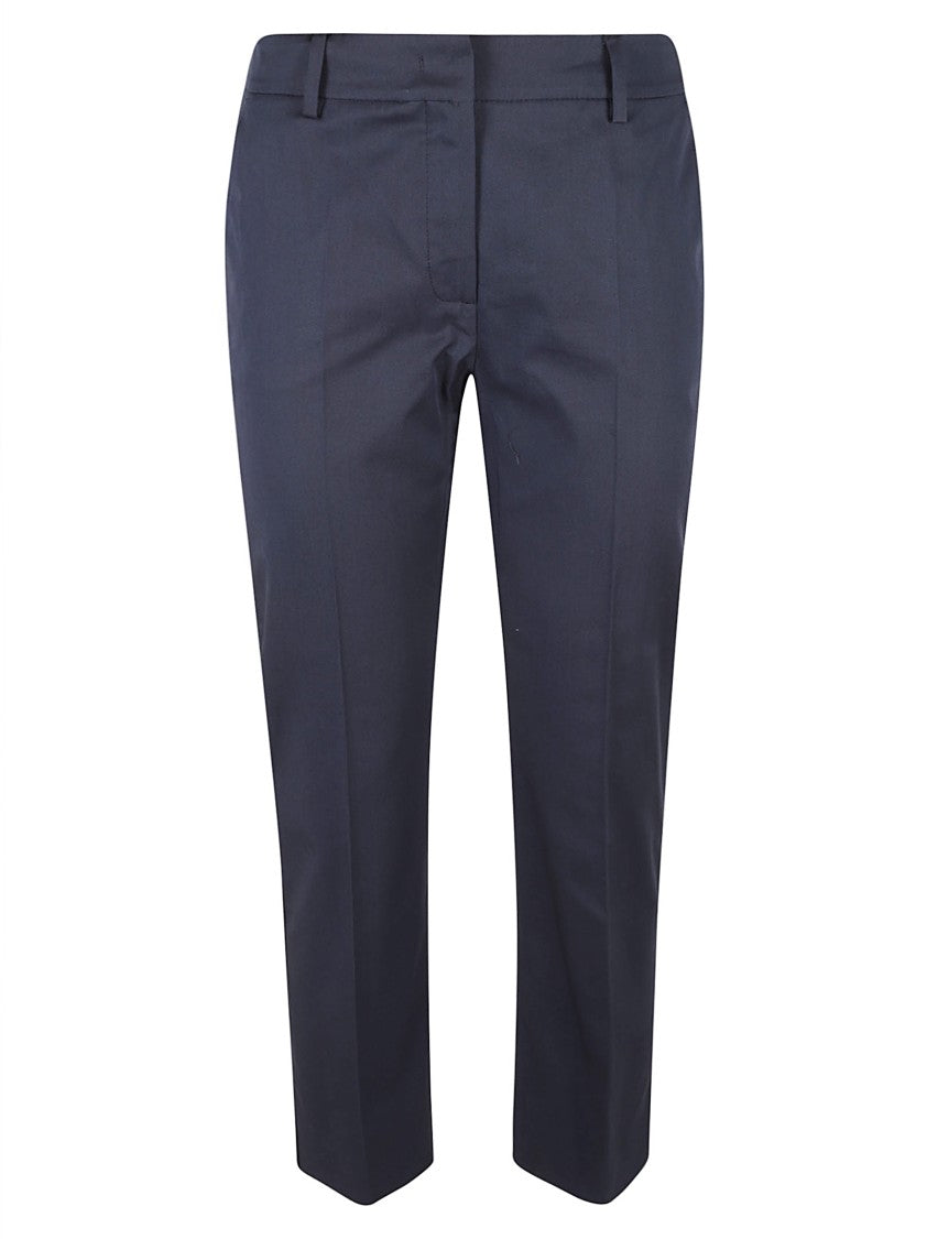 Max Mara Tailored Blue Trousers With Classic Waistband