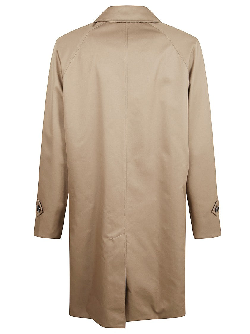 Burberry Reversible Brown Herringbone Weave Coat