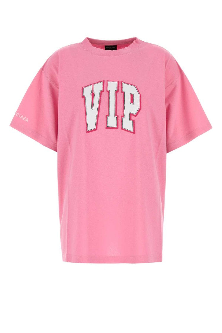 Balenciaga Pink Cotton Oversize T-Shirt