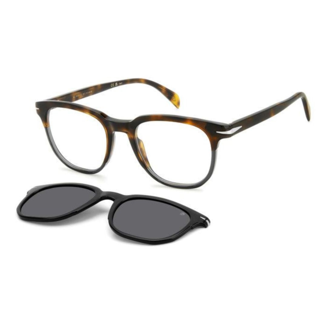 David Beckham Db7120/Cs Tortoiseshell Clip-On Rectangular Eyeglasses