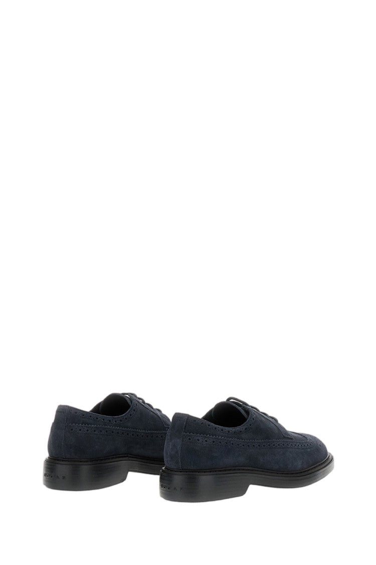 Hogan Blue Hogan H704 Derby Bucature Shoes