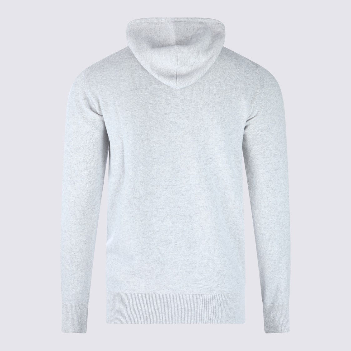 Eleventy White Cashmere Hooded Sweater