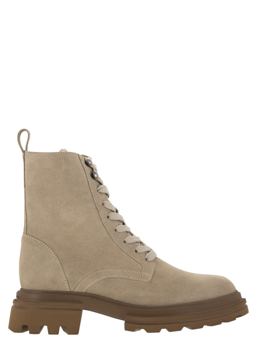 Hogan H674 - Suede Lace-Up Boot