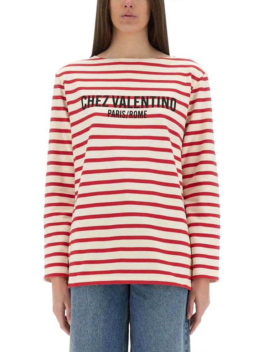 Valentino Cotton Long Sleeve T-Shirt