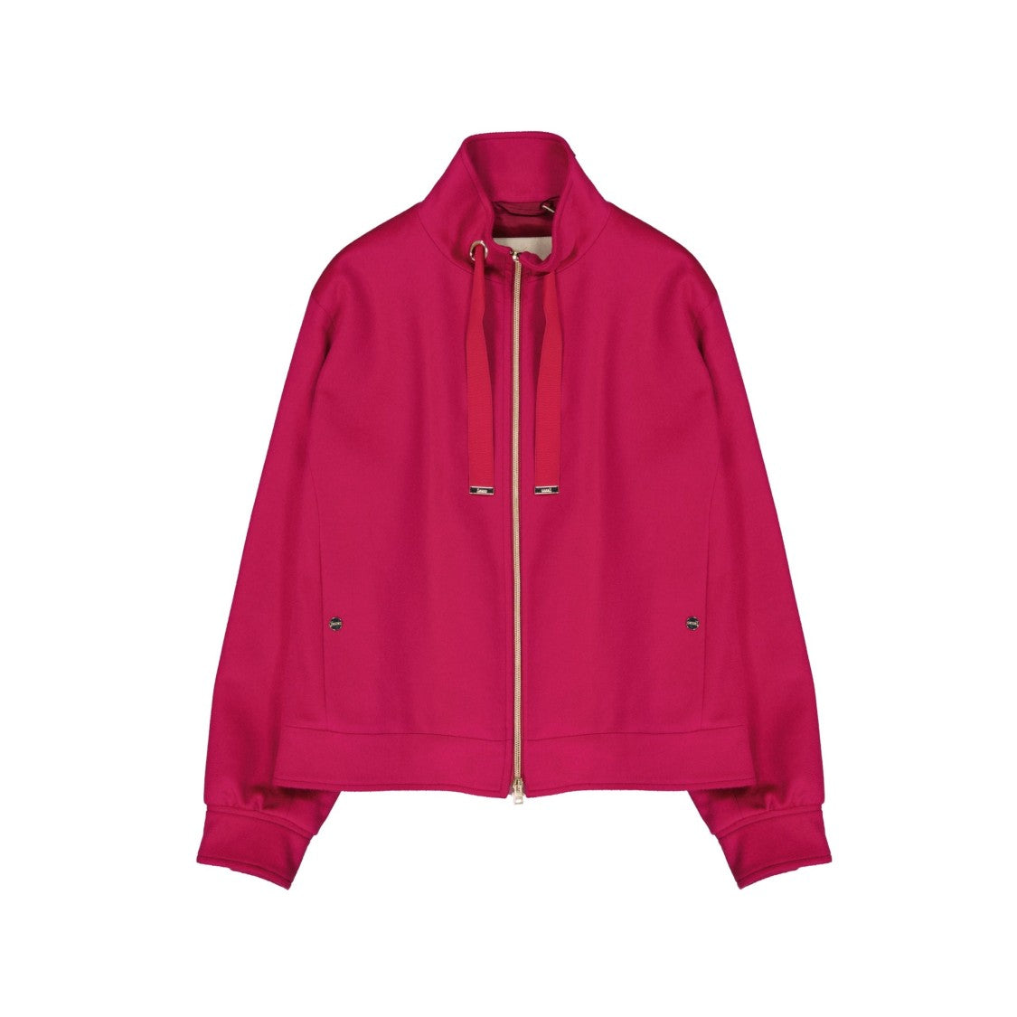 Herno High Neck Cashmere Jacket With Side Pockets