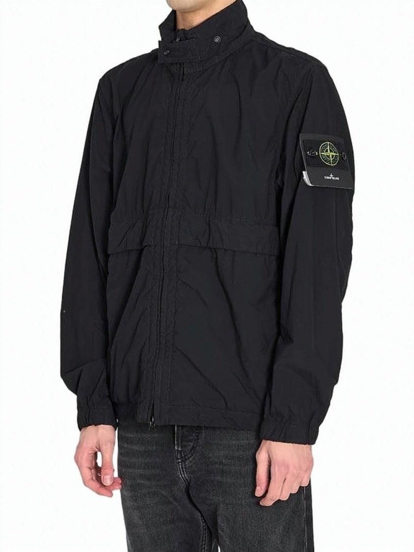 Stone Island Polyamide Casual Jacket With High Collar