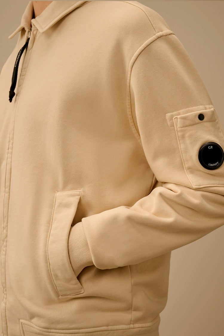 C.P. Company Sand Lens Detail Collared Cotton Jacket