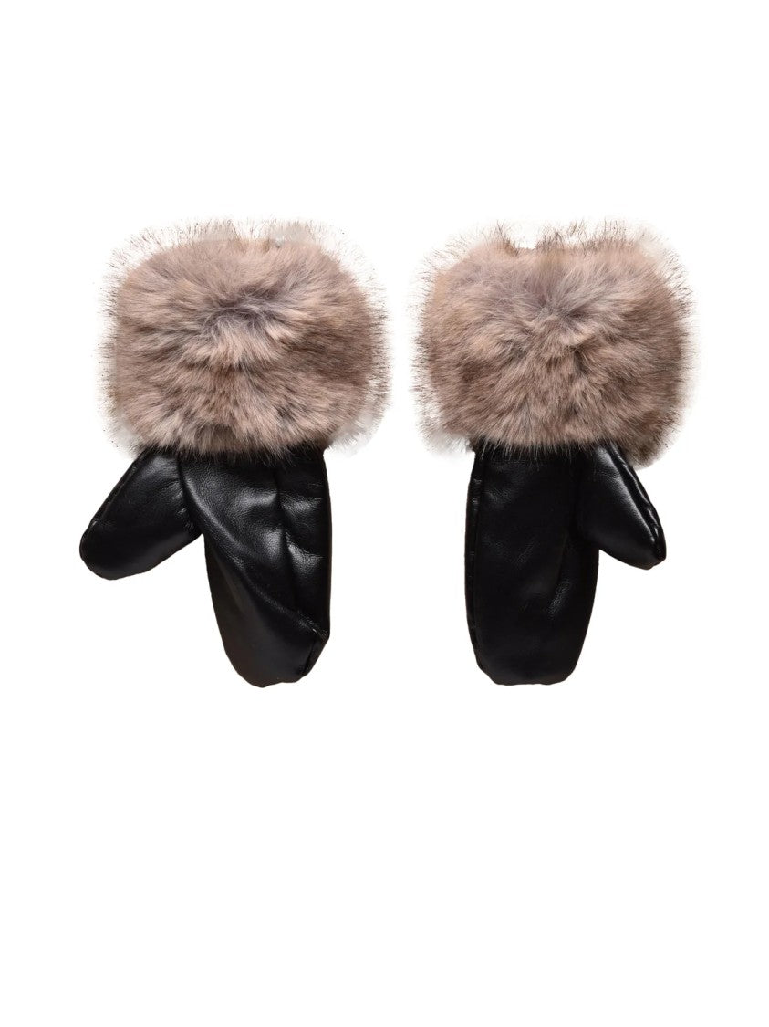 Stand Studio Faux Fur Gloves With Plush Cuff And Luxe Finish
