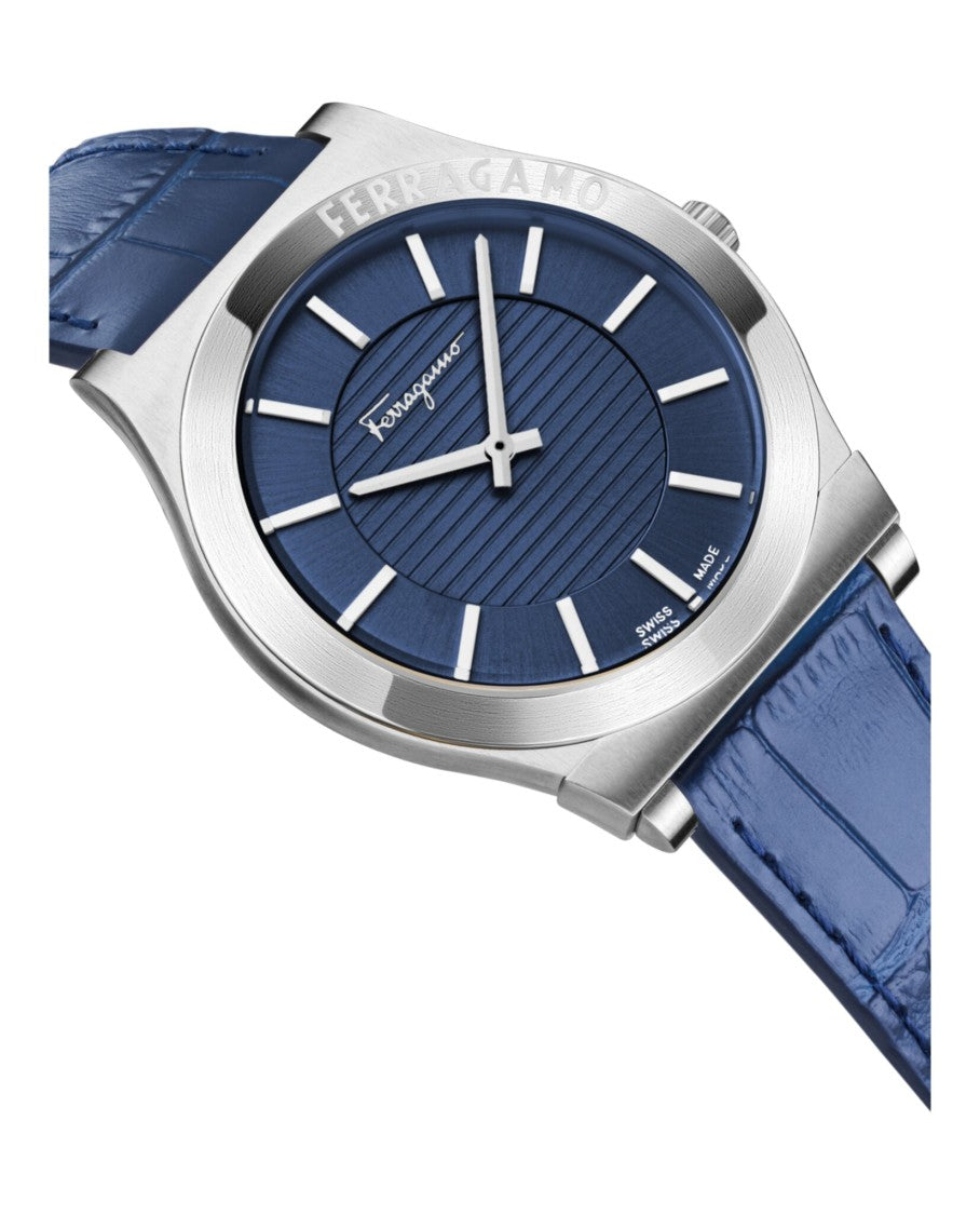 Ferragamo Gancini Leather Watch With Swiss Quartz Precision