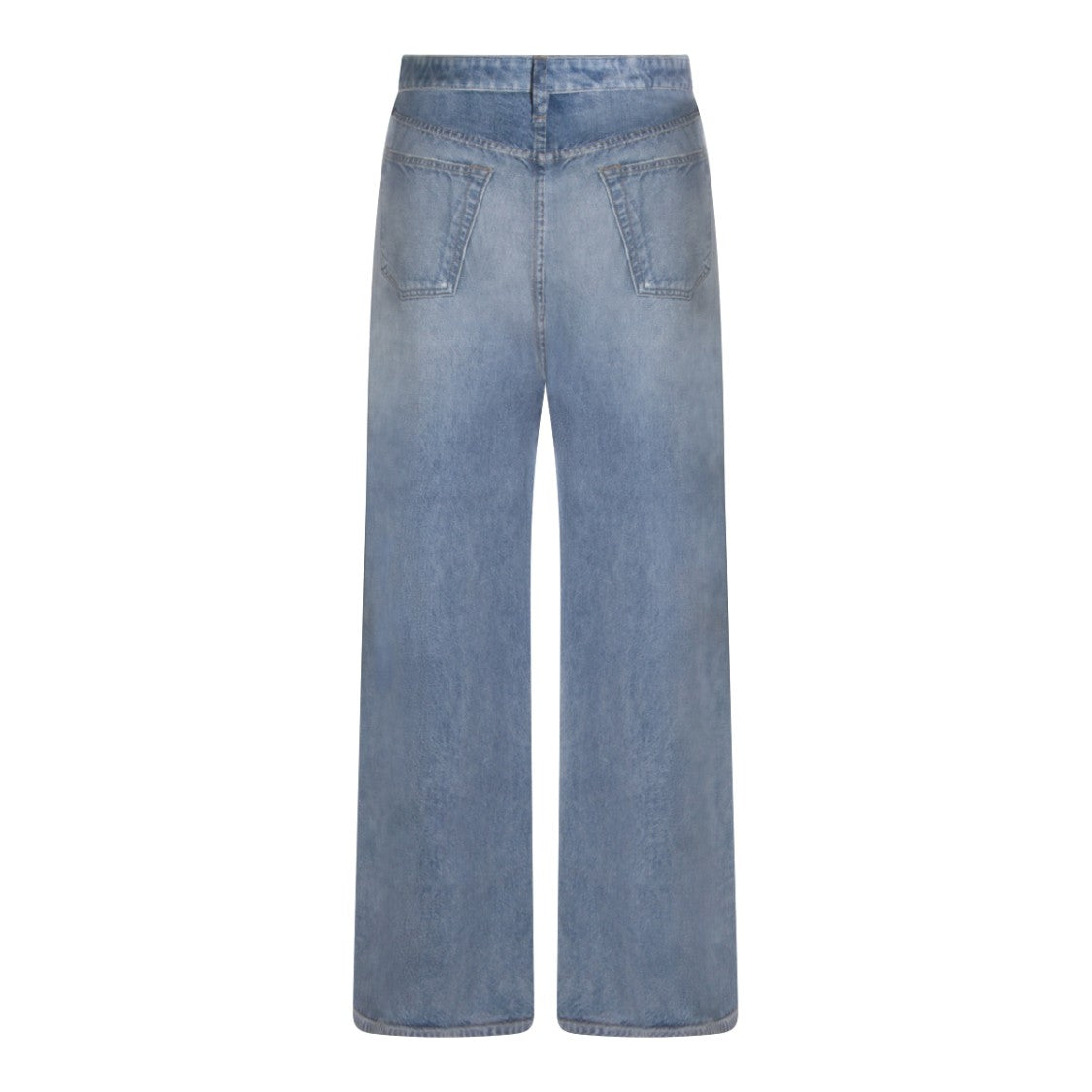 Rag & Bone Faded Blue Wide-Leg Jeans With High Waist