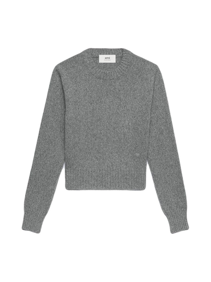 Ami Paris De Coeur Logo Cashmere Blend Sweater