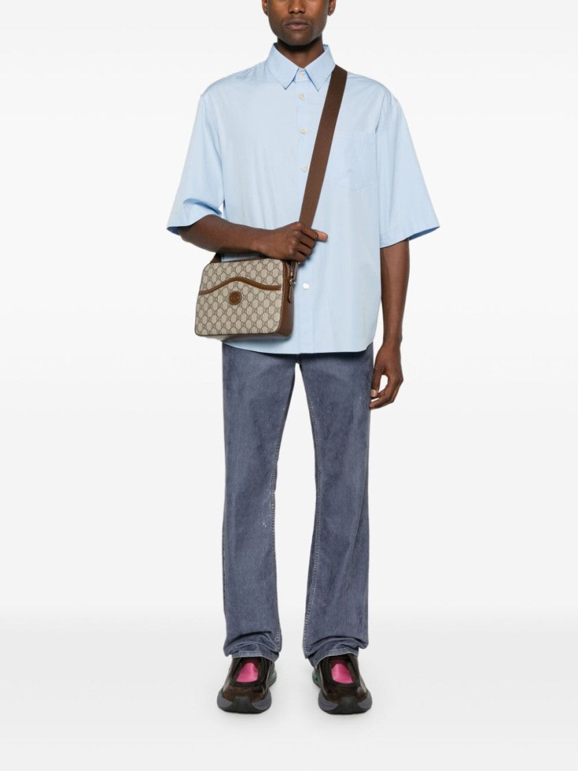 Gucci Gg-Canvas Messenger Bag