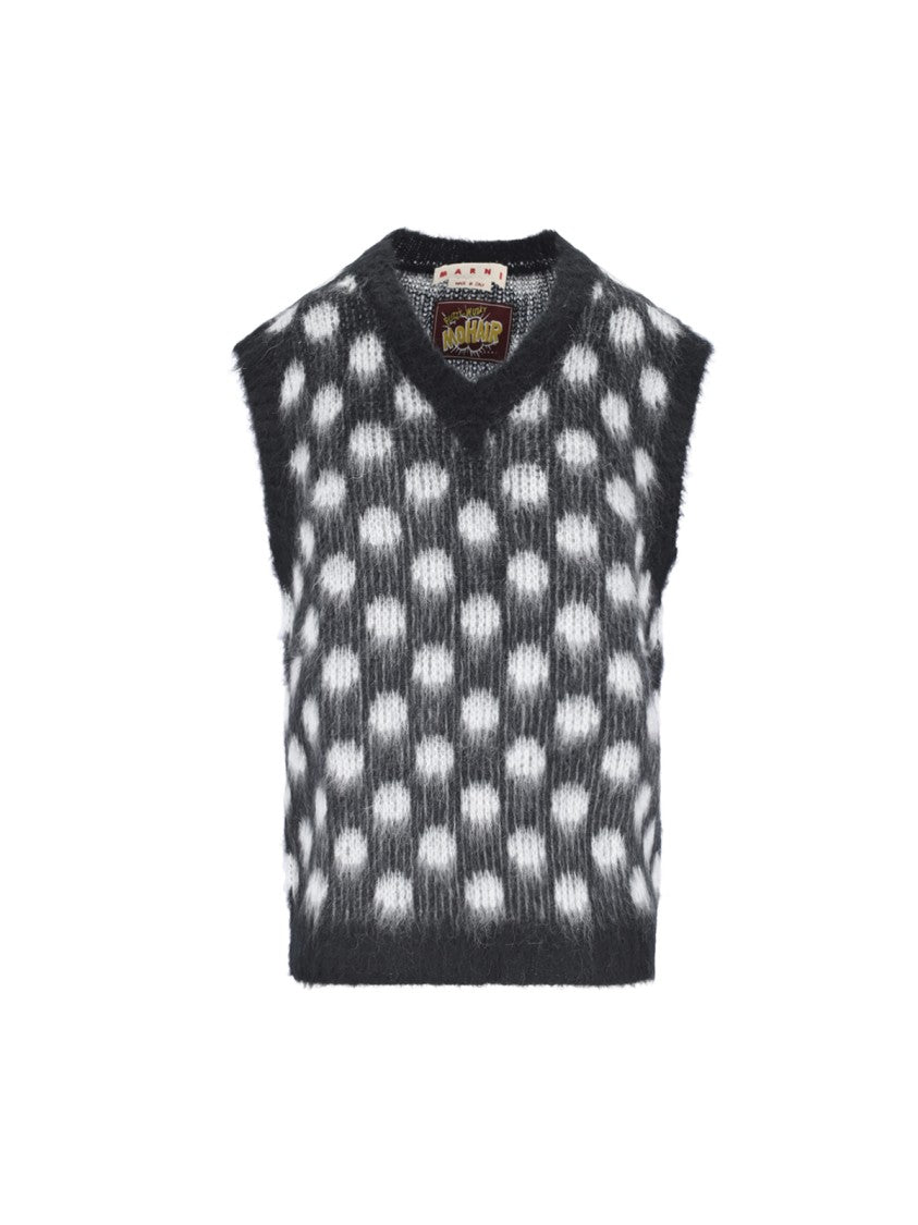 Marni Polka Dot Gilet – Black