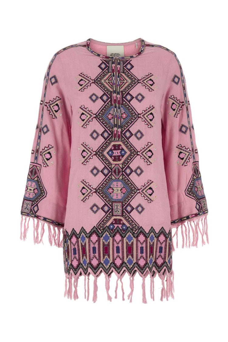 Isabel Marant Embroidered Silk Zayana Mini Dress