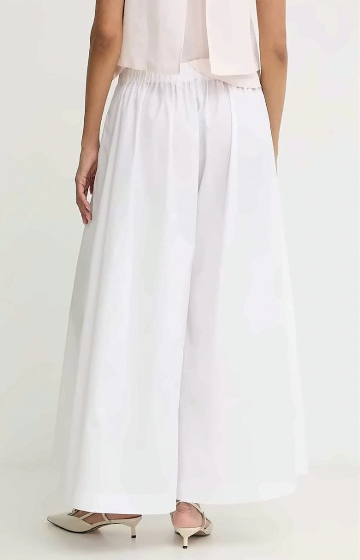 Boss High Waist Wide-Cut Trousers With Flared Silhouette