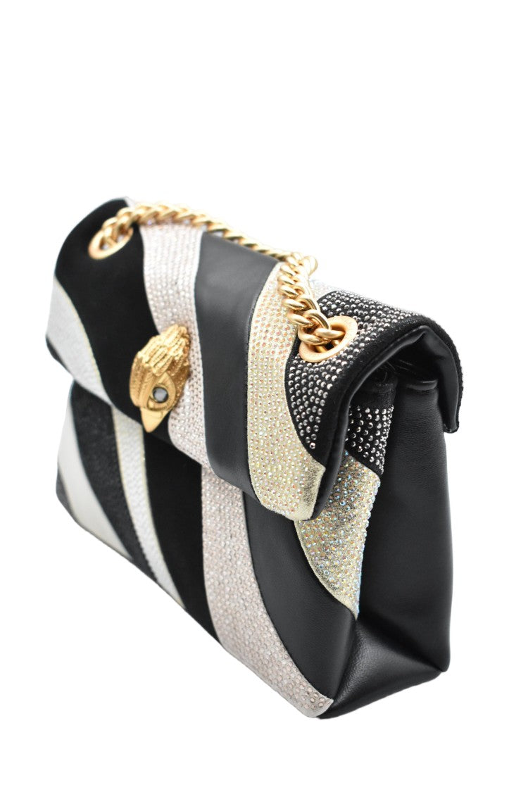 Kurt Geiger Shoulder Bag With Bold Diagonal Stripes