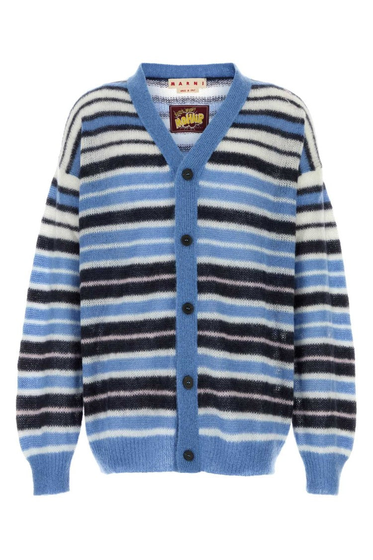 Marni Embroidered Mohair Blend Cardigan
