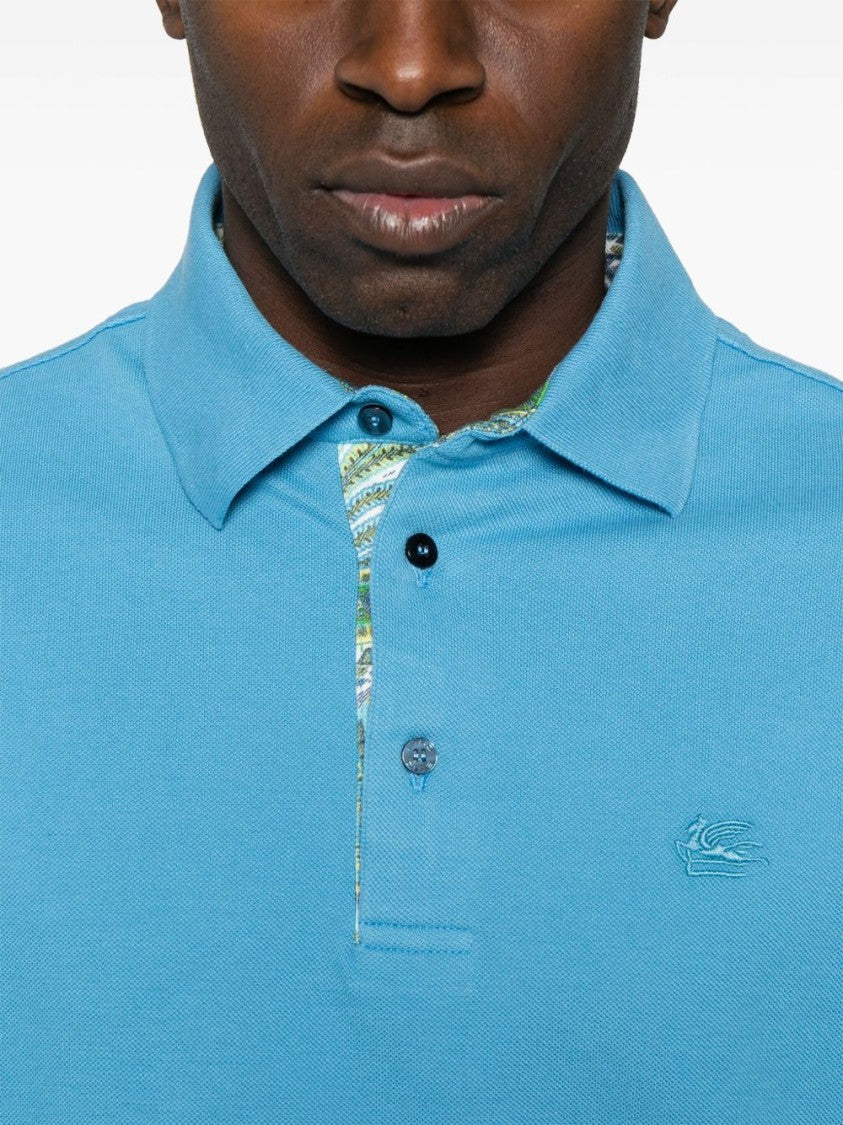 Etro Light Blue Polo Shirt