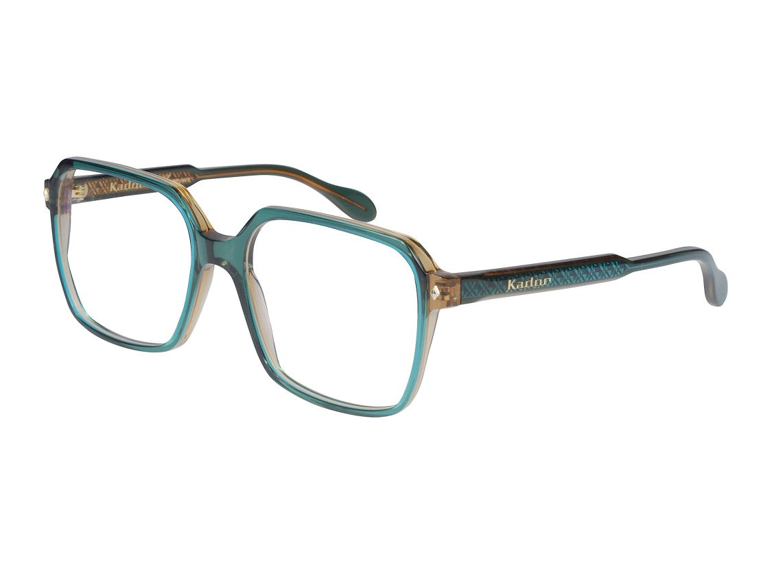 Kador Lisa Glamour/N Translucent Teal Brown Square Eyeglasses
