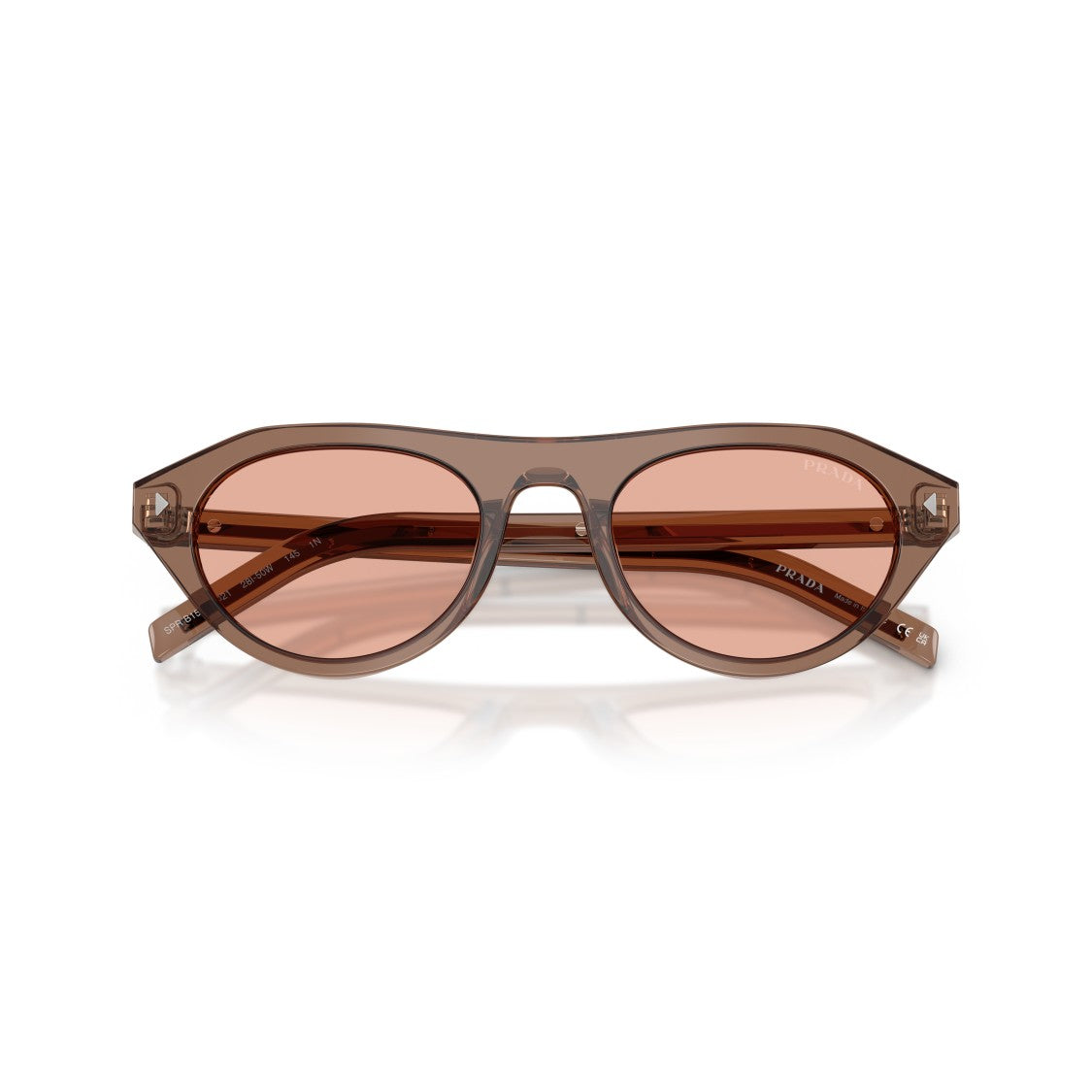 Prada 0Pr B15s Translucent Brown Acetate Sunglasses