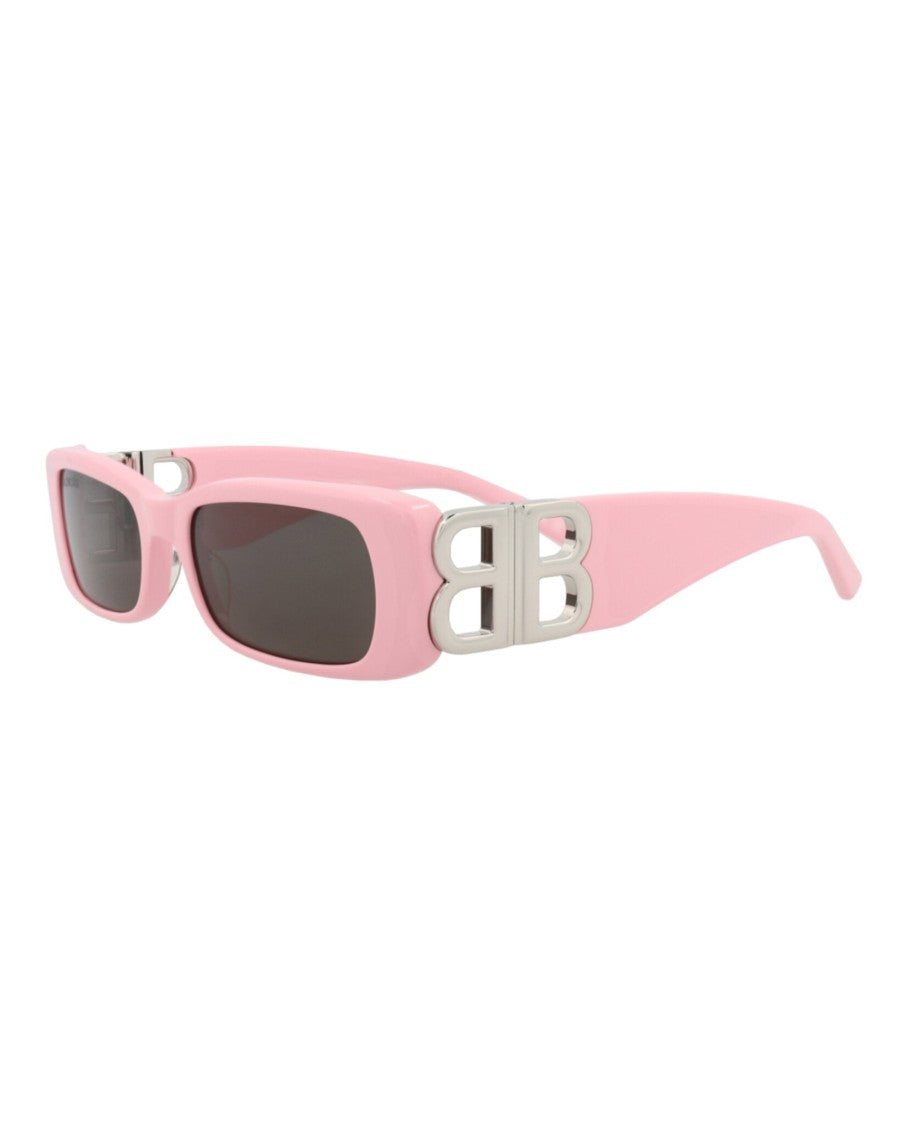 Balenciaga Square-Frame Sunglasses With Cutout Logo Accents