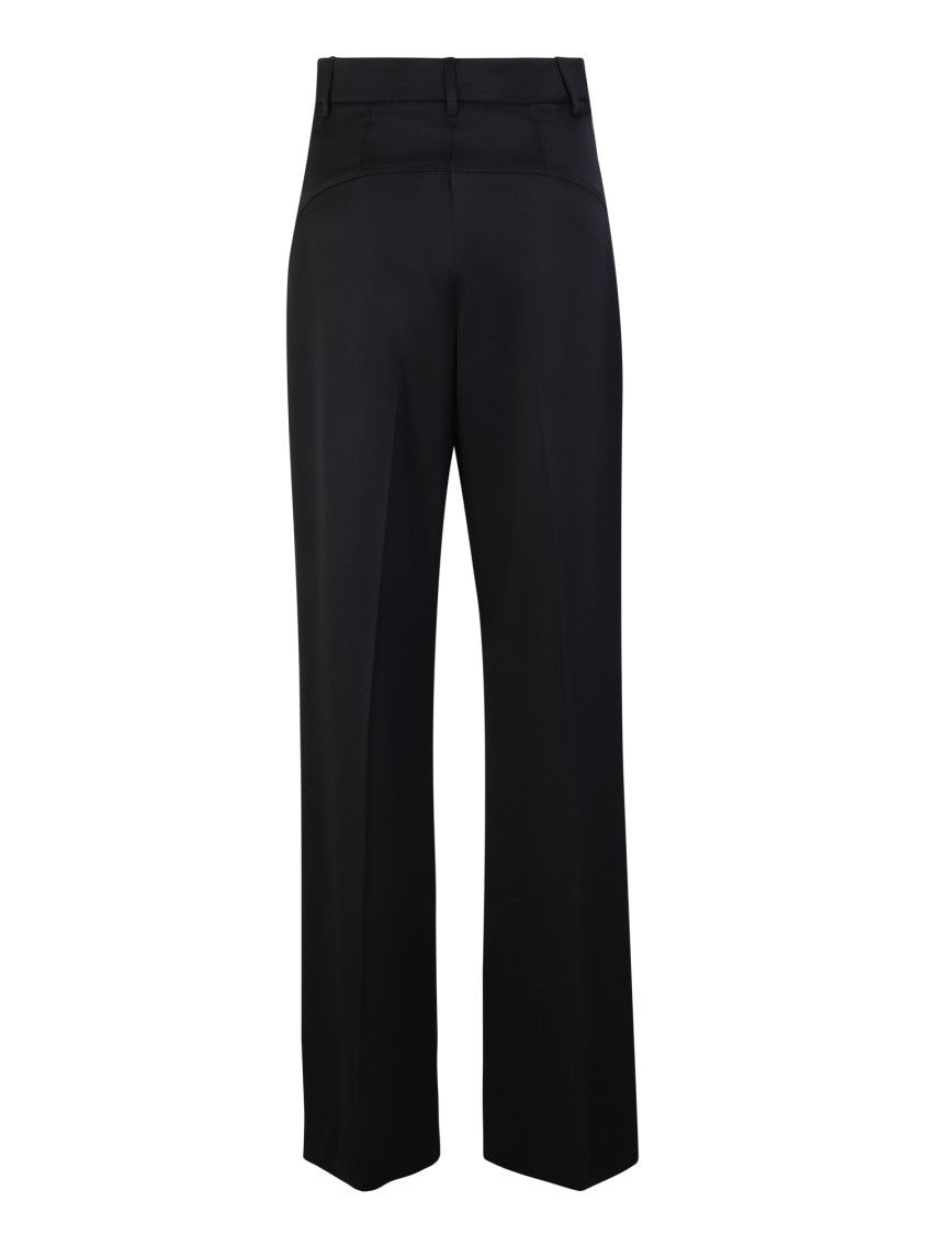 Blanca Vita Black Straight-Leg Trousers