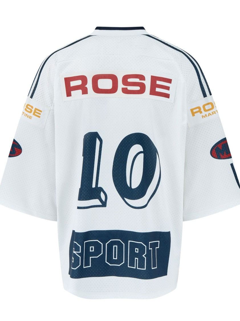 Martine Rose Oversized Hockey T-Shirt With Bold Stripe Design