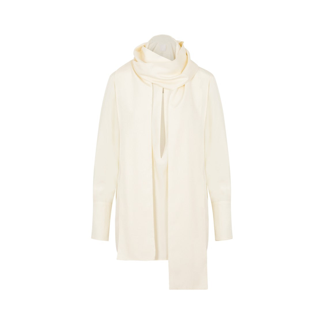 Givenchy White Cream Silk Foulard Blouse