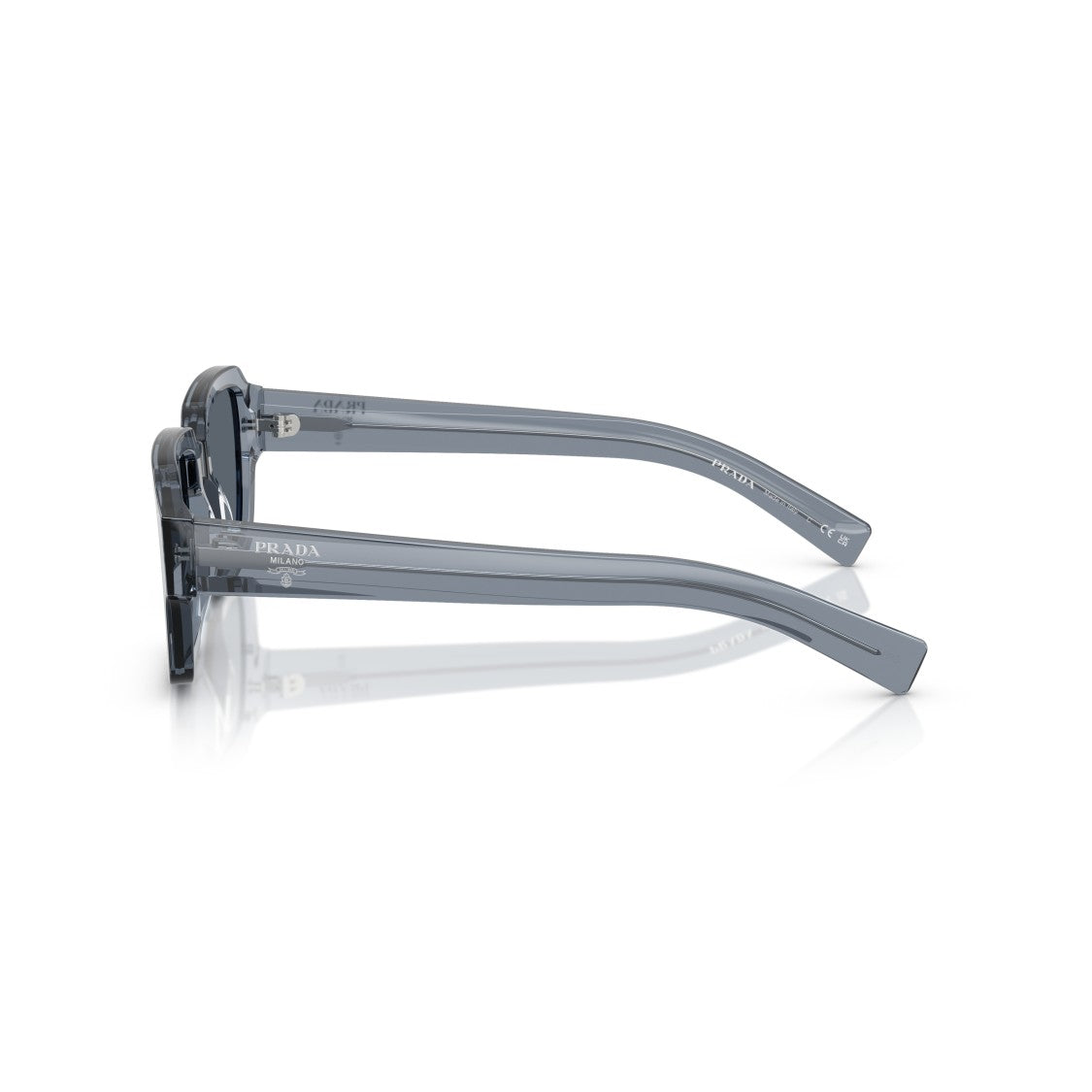 Prada Rectangular Acetate Sunglasses With Dark Tinted Lenses