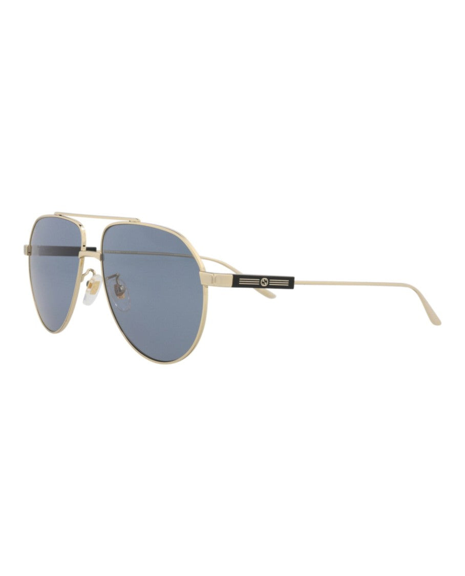 Gucci Aviator-Frame Metal Sunglasses