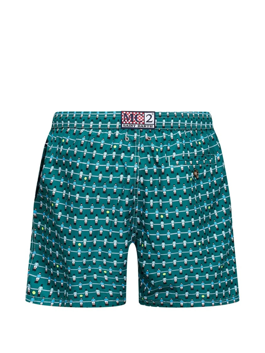 Mc2 Saint Barth Green Lighting Micro Fantasy Swim Shorts