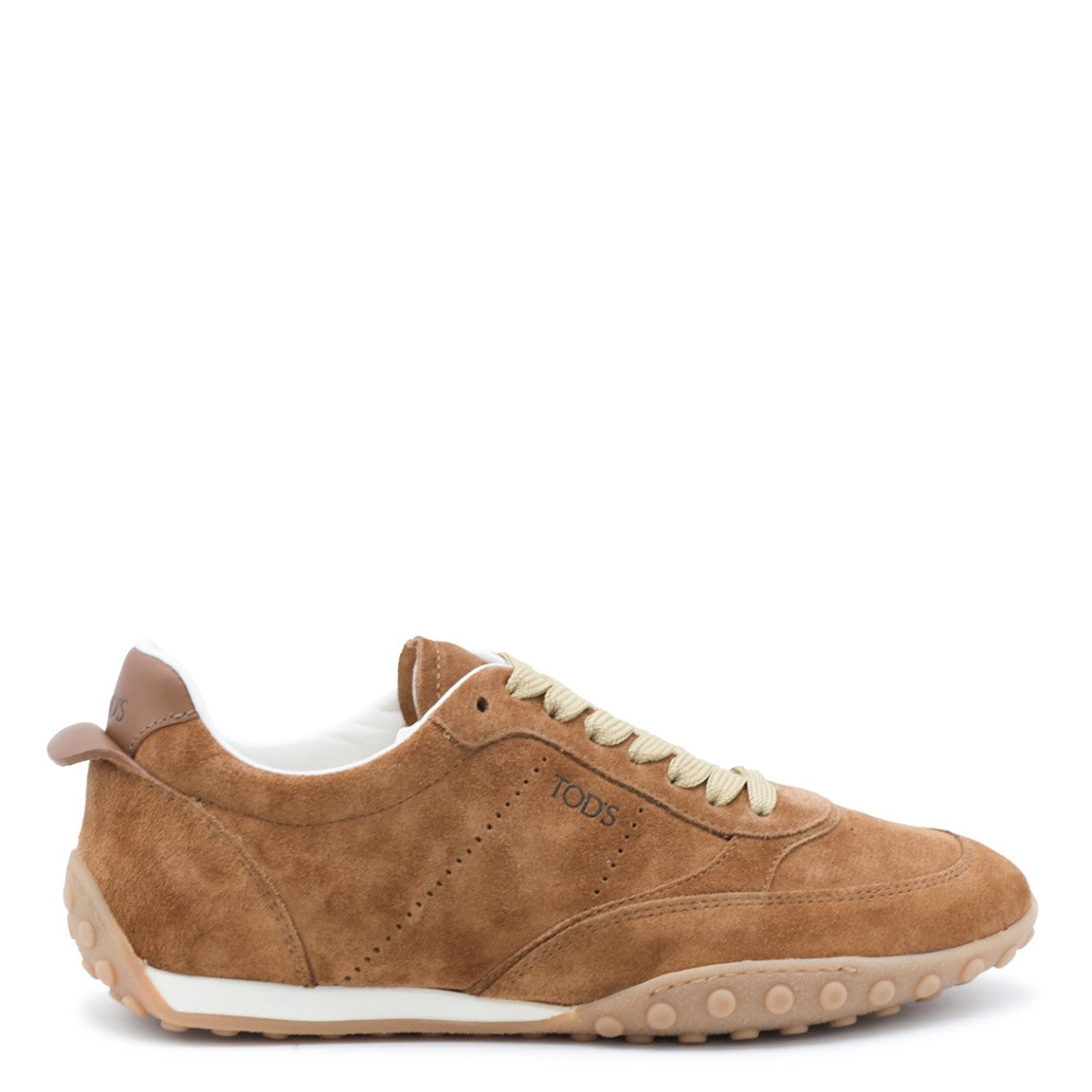 Tod's Suede Sneakers With Round Grip Sole And Embossed Detailing