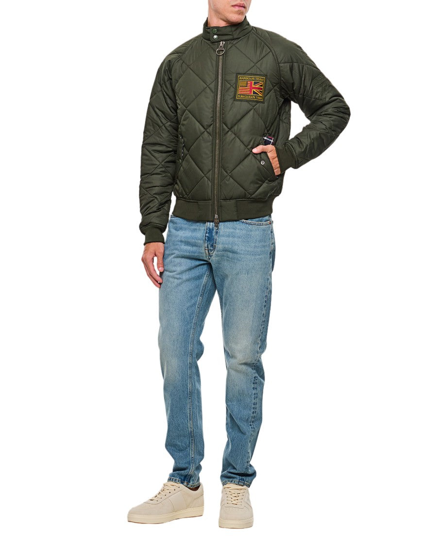 Barbour Green Quilted Merchant Diamond Jacket