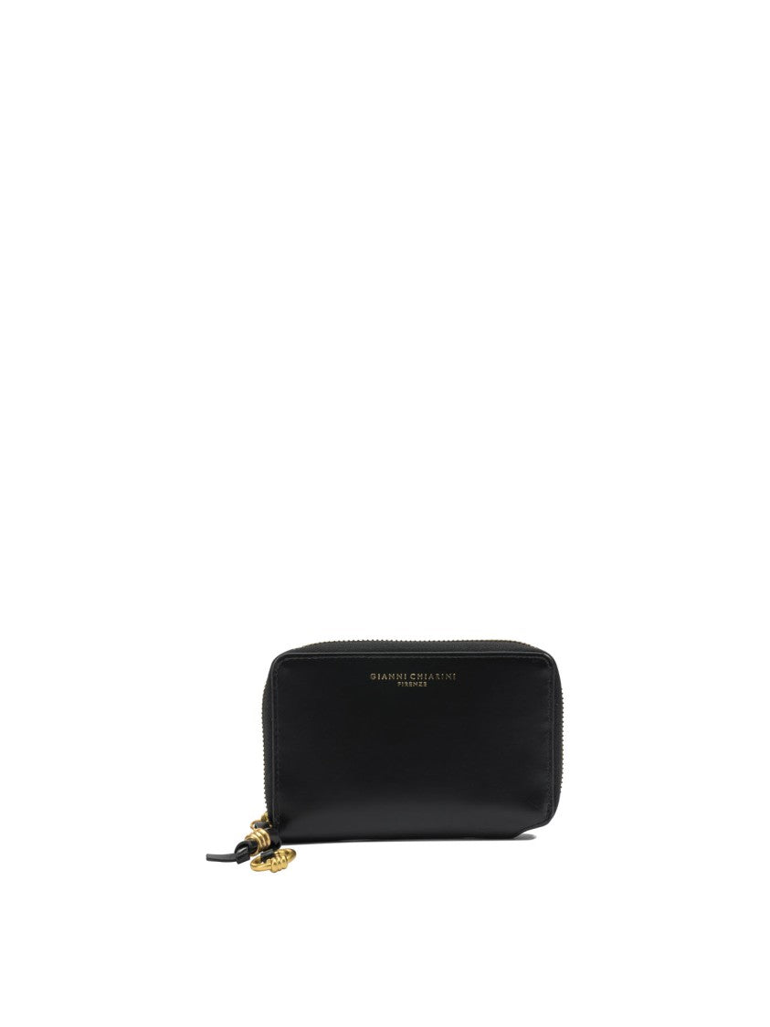 Gianni Chiarini Rectangular Leather Wallet With Zip-Around Closure