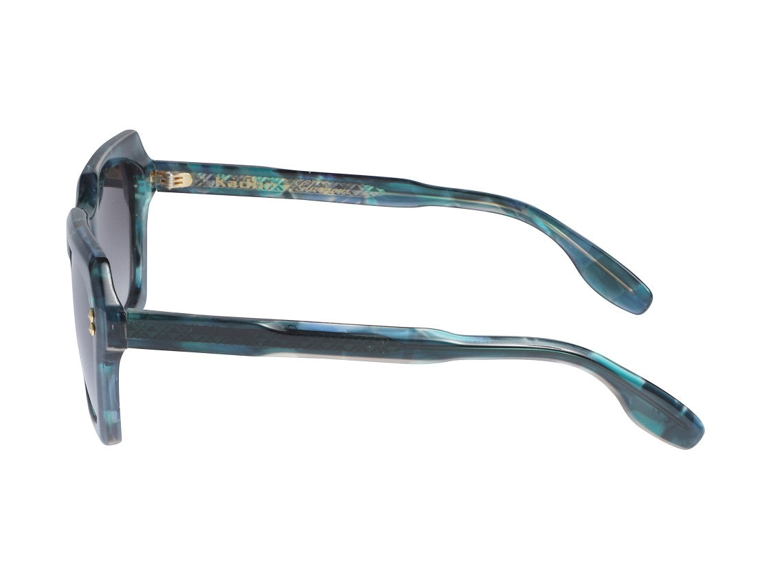 Kador Gold Klara Glamour Marbled Oversized Square Sunglasses