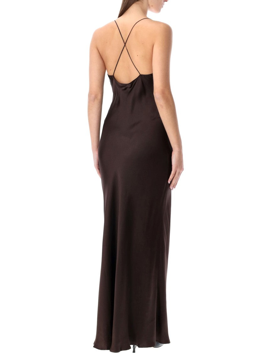 Anine Bing Laurel Deep V Neck Maxi Dress