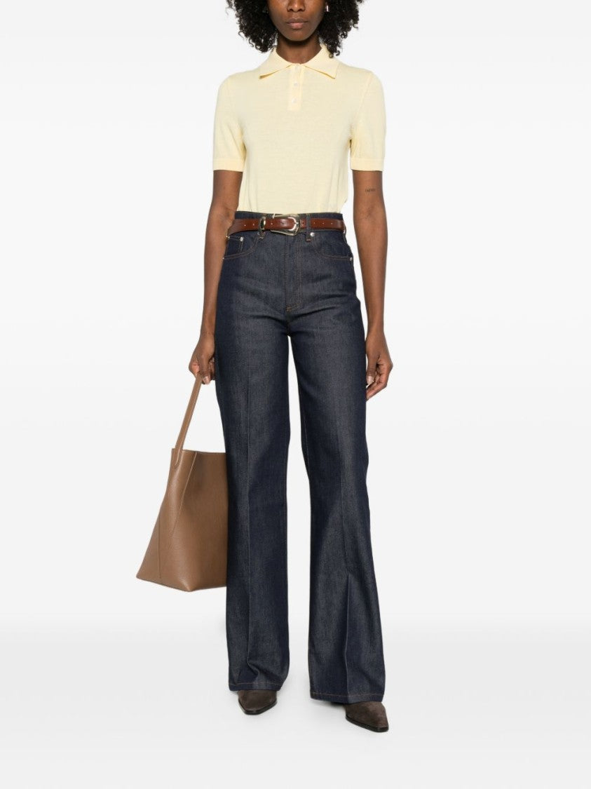 A.P.C. Cropped Polo Shirt With Classic Collar
