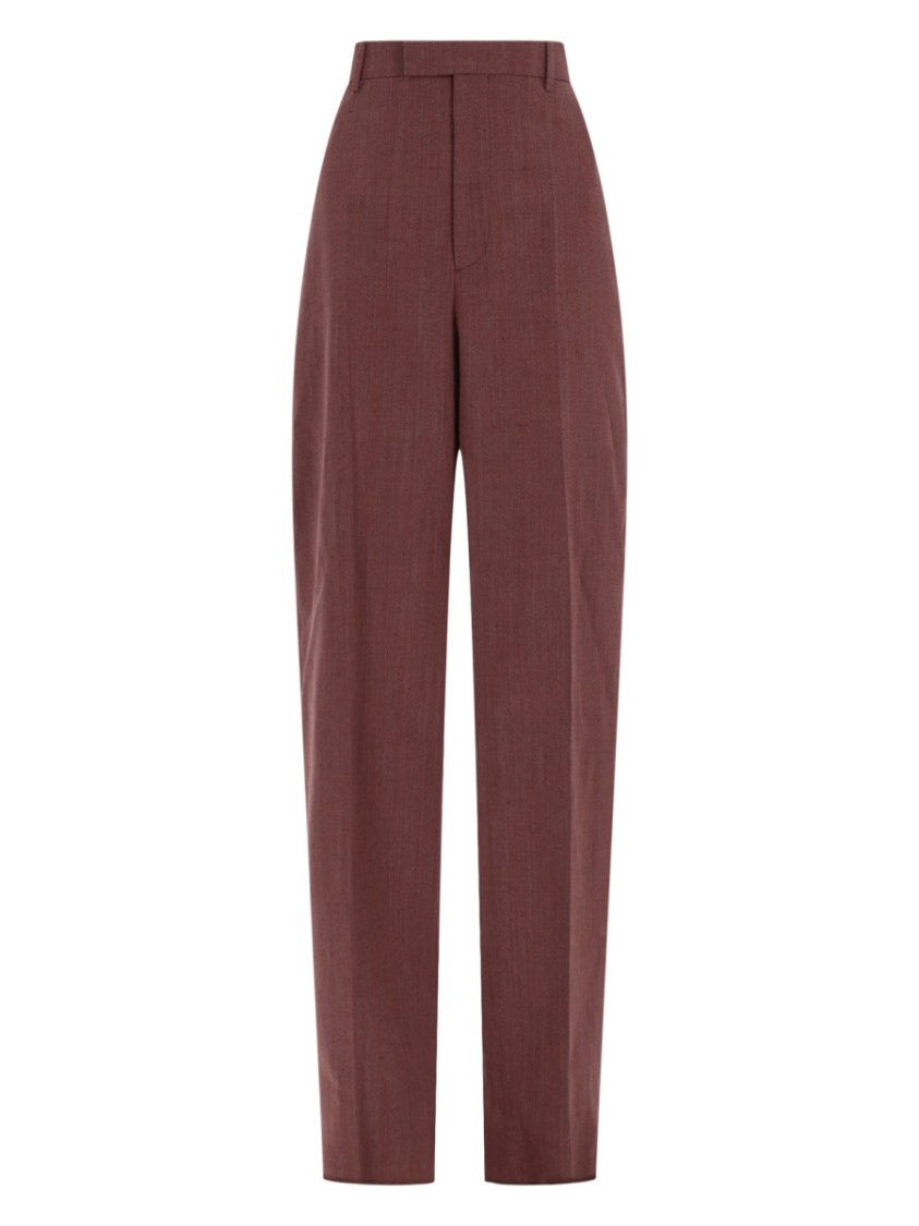 Bottega Veneta High-Waisted Tailored Pants With Structured Waistband