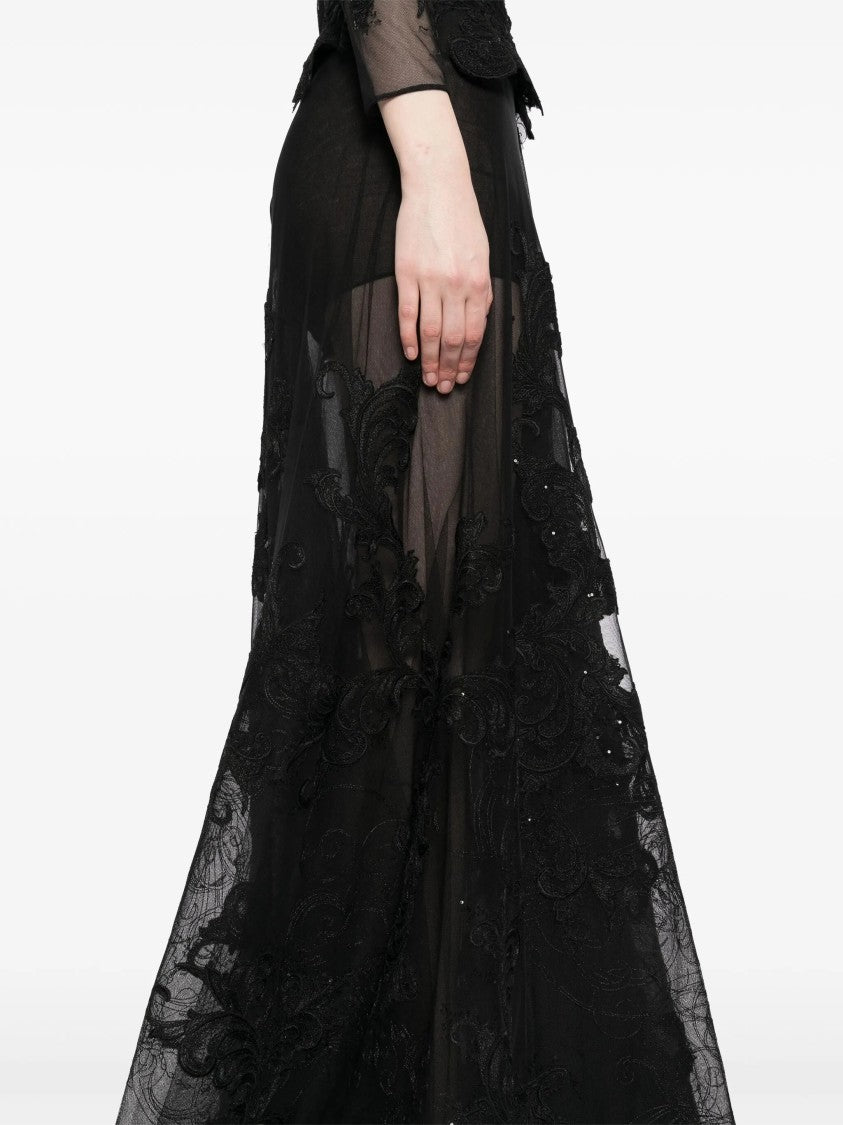 Saiid Kobeisy Embroidered Long Dress