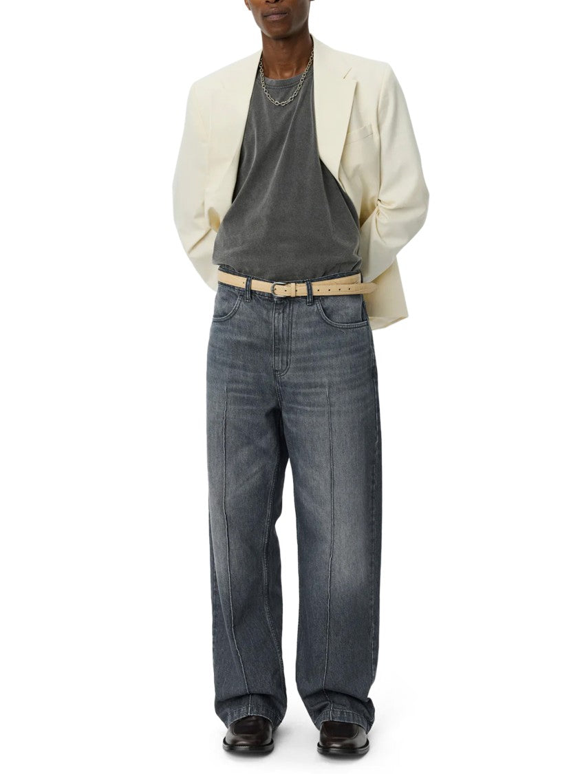 Mfpen Relaxed-Fit Wide-Leg Ceremony Jeans In Faded Black Wash