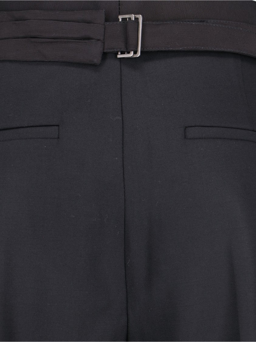Eudon Choi "Leslie" Straight Trousers In Black Virgin Wool