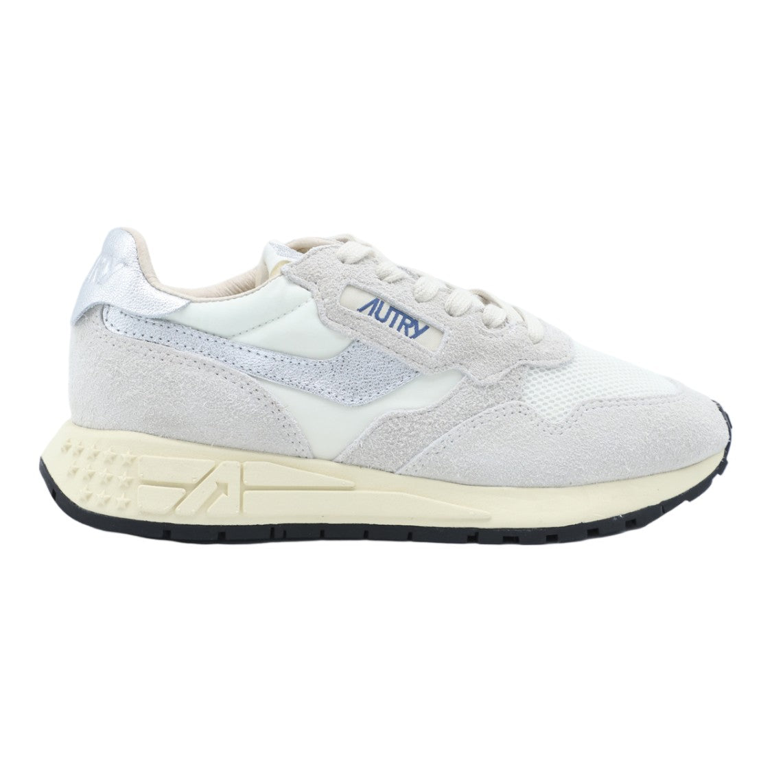 Autry Lace-Up Sneakers With Suede And Mesh Construction