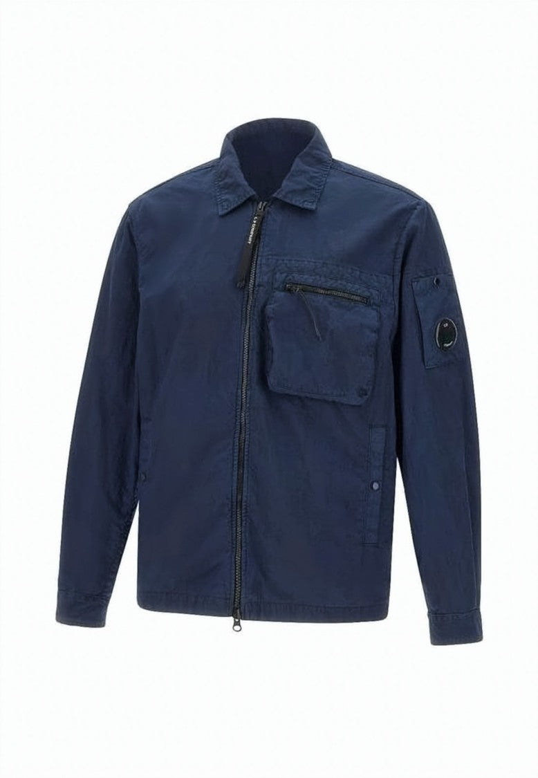 C.P. Company Structured Utility Jacket With Zipper Closure And Logo Patch