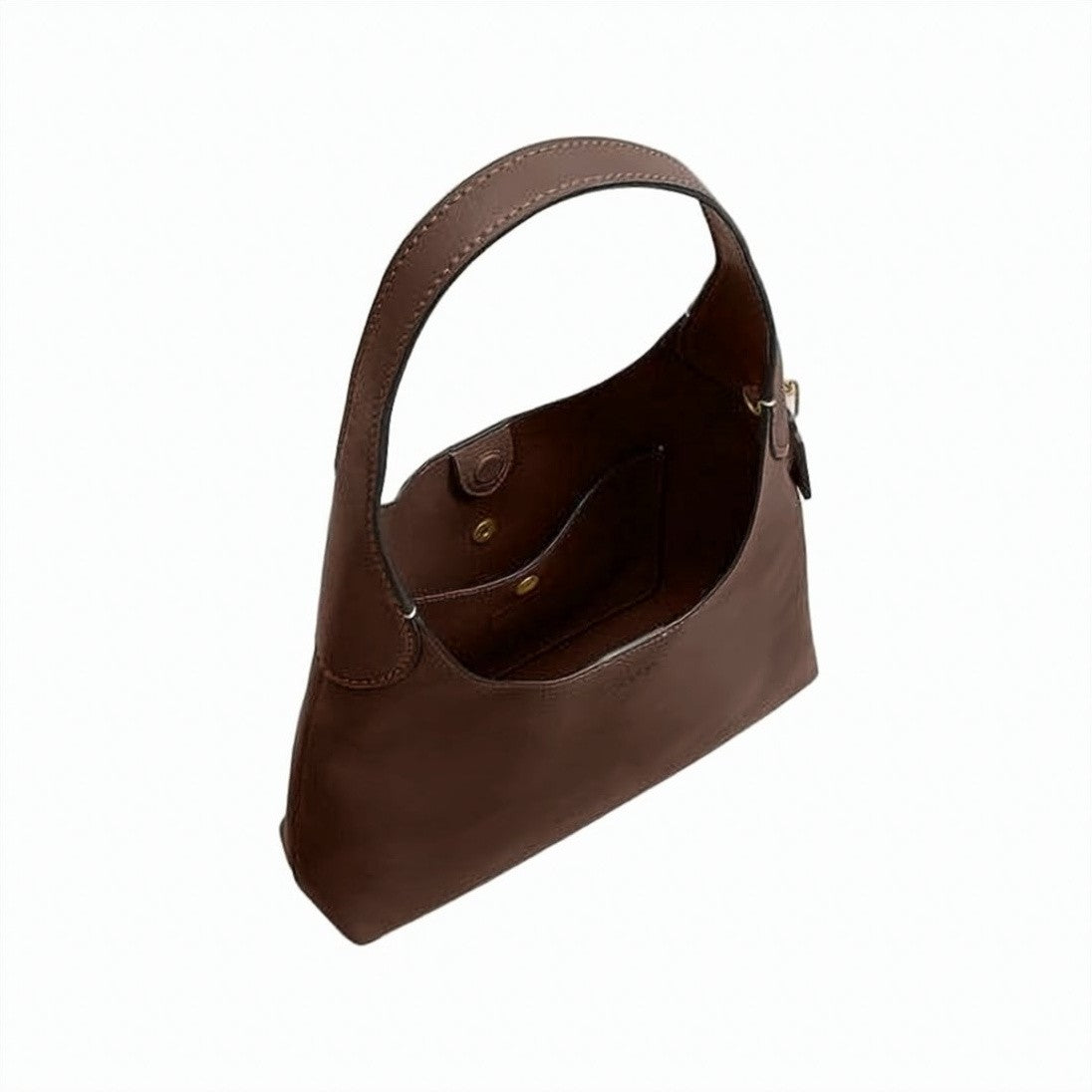 Coach Smooth Brown Cowhide Leather Shoulder Bag