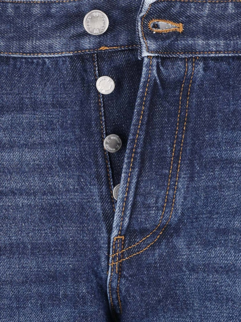 Pt Torino Blue Cotton Denim Straight-Leg Jeans
