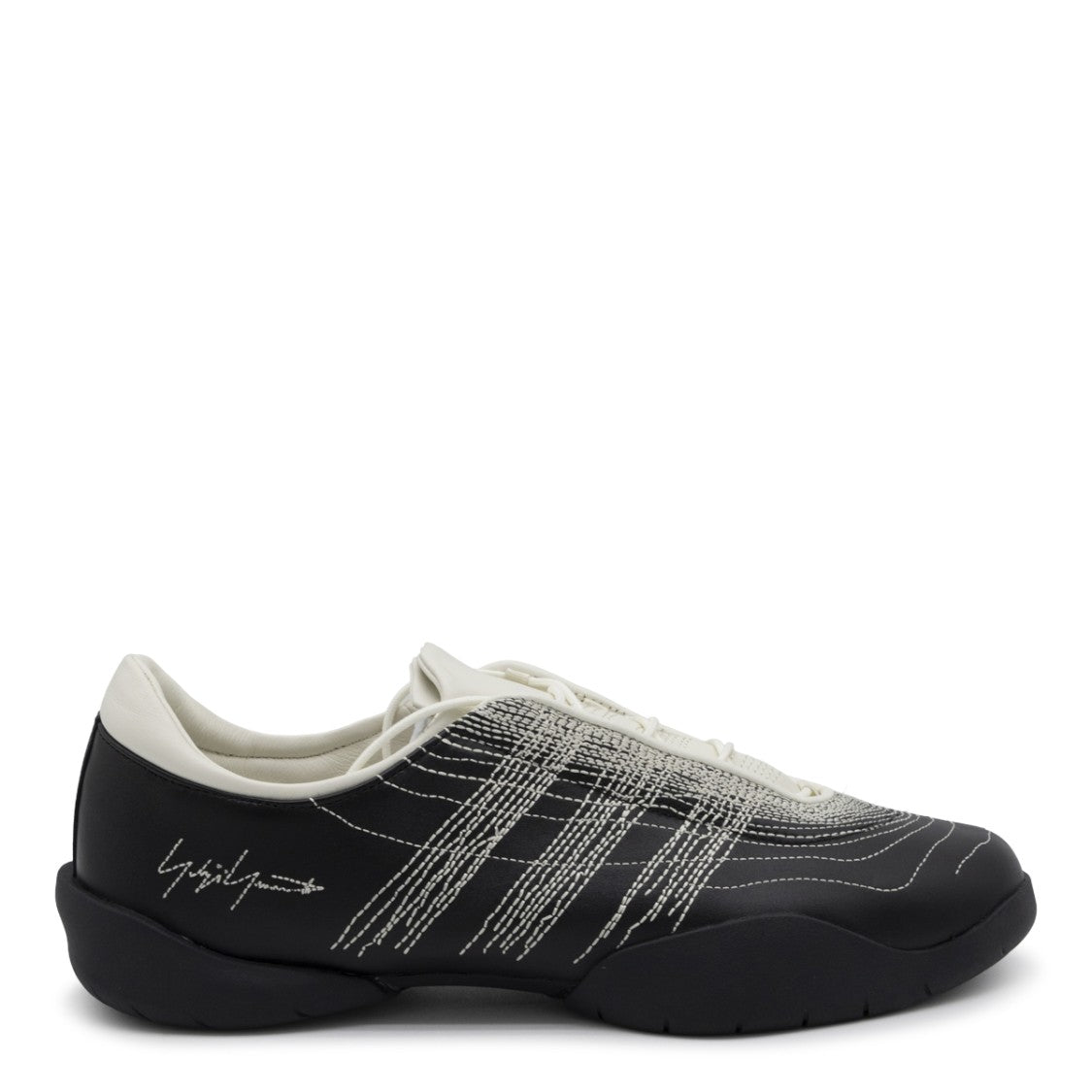 Y-3 Black Leather Regu Sneakers