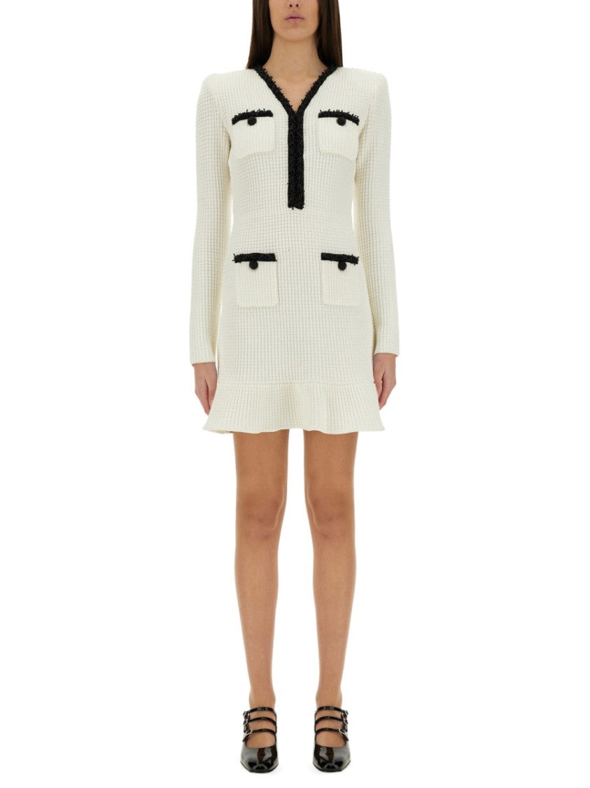 Self-Portrait Beaded Knit Mini Dress