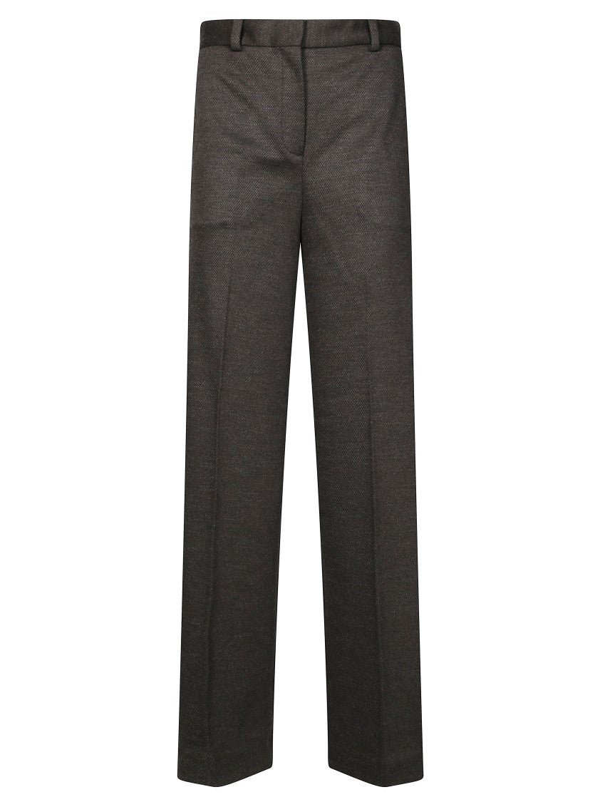 Circolo Virgin Wool With Tailored Fit Straight-Leg Pants
