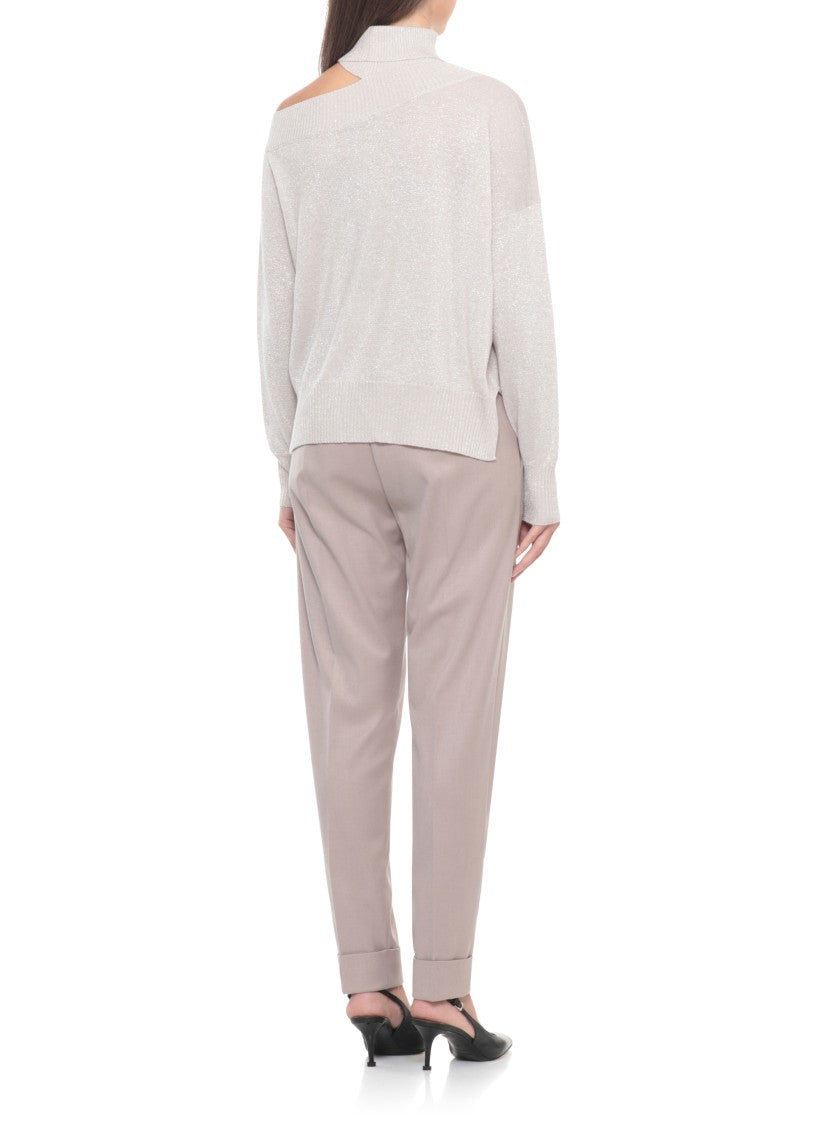 D. Exterior Beige Wool Blend Sweater