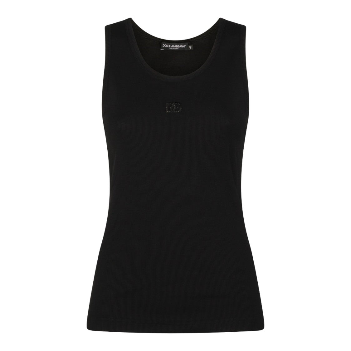 Dolce & Gabbana Fitted Sleeveless Black Top